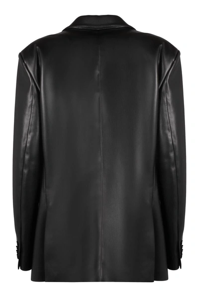 Shop Stella Mccartney Vegan Leather Blazer In Black