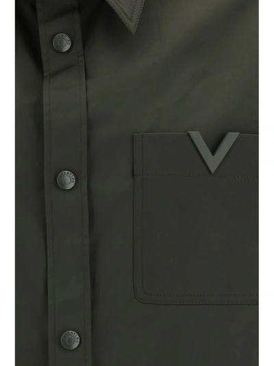 Shop Valentino Shirts In Olive