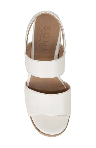Shop Soul Naturalizer Holly Slingback Sandal In White Faux Leather