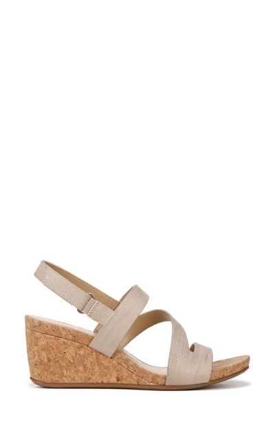 Shop Naturalizer Adria Strappy Wedge Sandal In Fawn Beige Faux Leather
