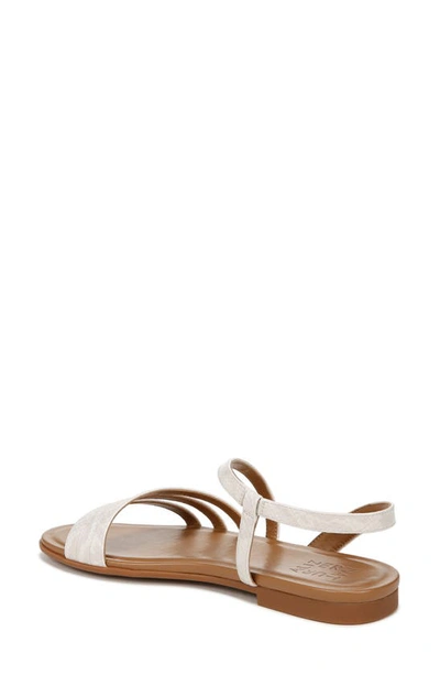 Shop Naturalizer Salma Snakeskin Embossed Strappy Sandal In Beige Faux Leather