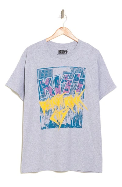 Shop Philcos Kiss Detroit Rock Cotton Graphic T-shirt In Heather Grey