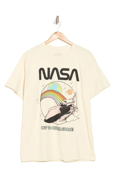 Shop Philcos Nasa Outer Space Cotton Graphic T-shirt In Natural