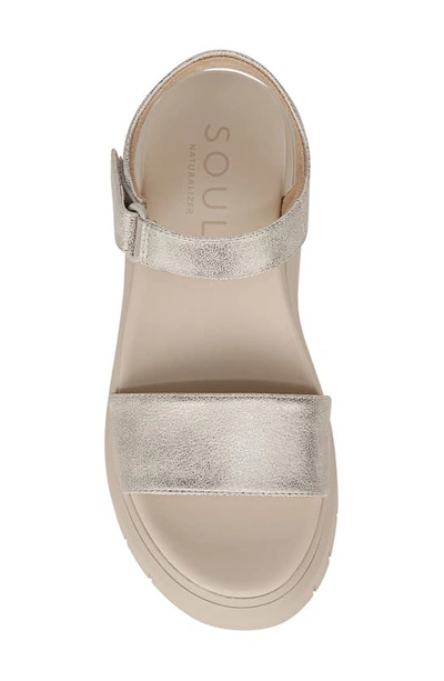 Shop Soul Naturalizer Poppi Platform Sandal In Light Gold Faux Leather