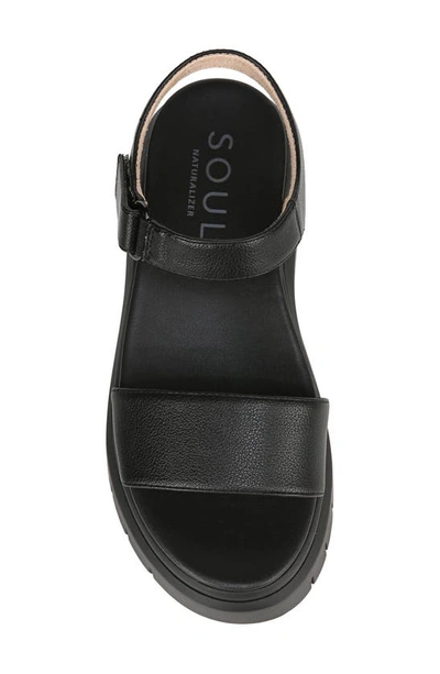 Shop Soul Naturalizer Poppi Platform Sandal In Black Faux Leather