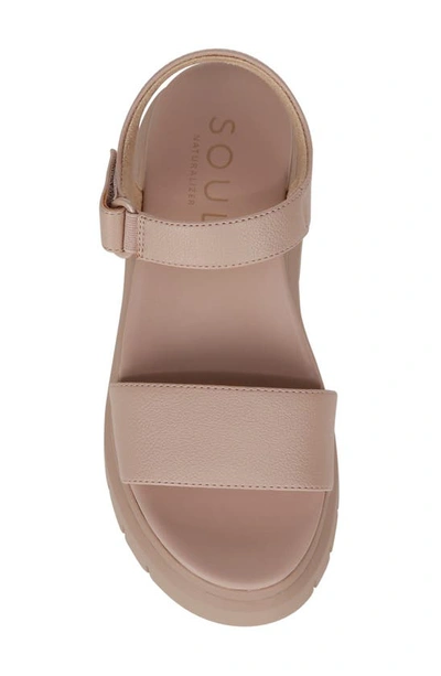Soul Naturalizer Poppi Platform Sandal In Blush Faux Leather