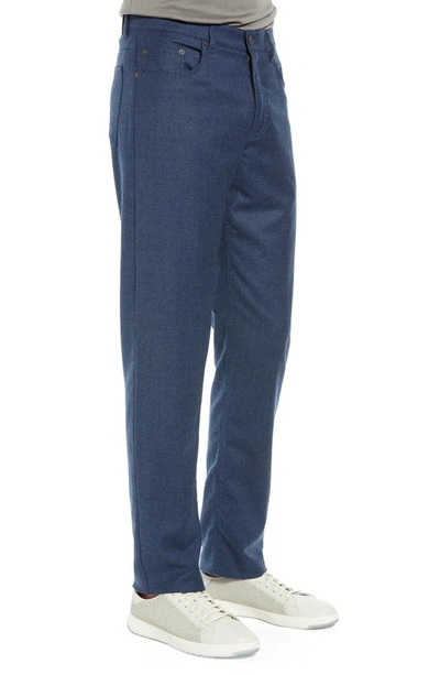 Shop Brax Cadiz Five-pocket Stretch Wool Trousers In Midnight