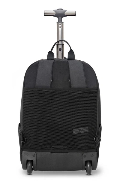 Shop Solo New York Bleecker Recycled Polyester Rolling Backpack In Black