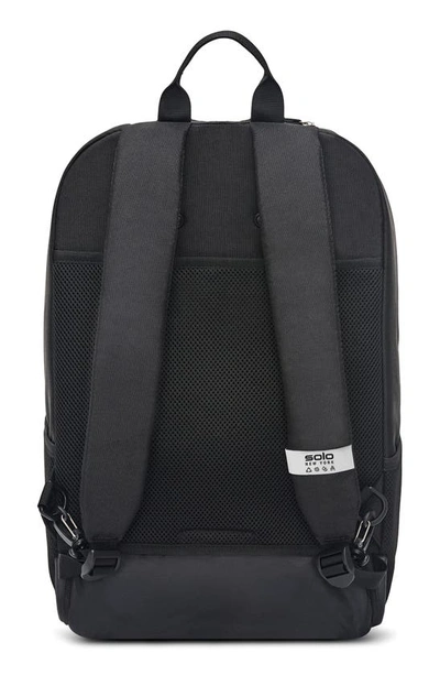 Shop Solo New York Bleecker Recycled Polyester Rolling Backpack In Black