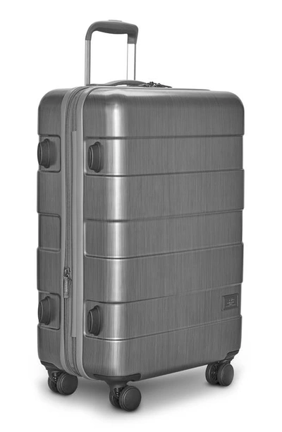 Shop Solo New York Re:serve Check-in Spinner Luggage In Grey