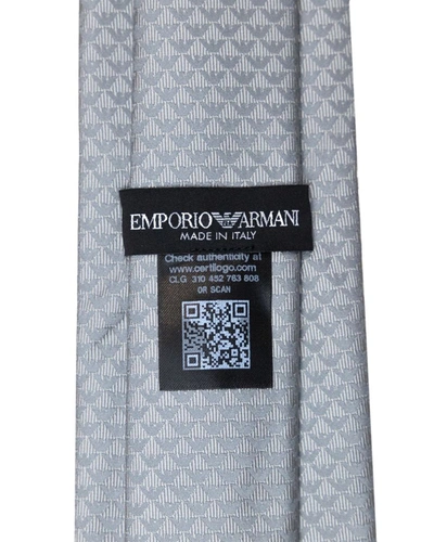 Shop Ea7 Emporio Armani Necktie In Argento