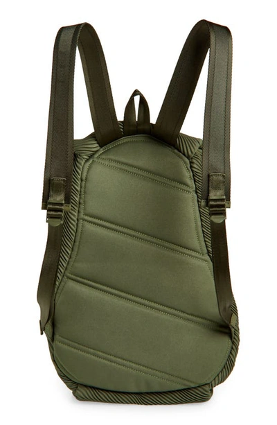 Issey Miyake Bias Pleated Backpack In Steel Green