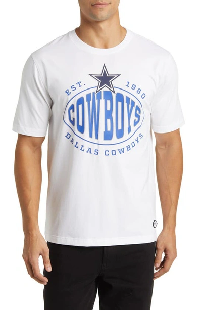 Shop Hugo Boss X Nfl Stretch Cotton Graphic T-shirt In Dallas Cowboys White