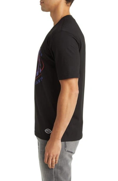 Shop Hugo Boss X Nfl Stretch Cotton Graphic T-shirt In New York Giants Black