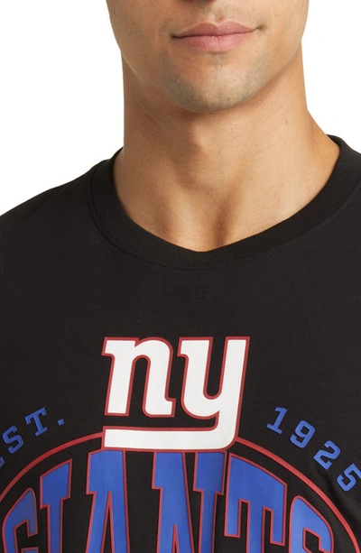 Shop Hugo Boss X Nfl Stretch Cotton Graphic T-shirt In New York Giants Black