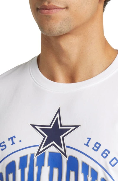 Shop Hugo Boss X Nfl Stretch Cotton Graphic T-shirt In Dallas Cowboys White