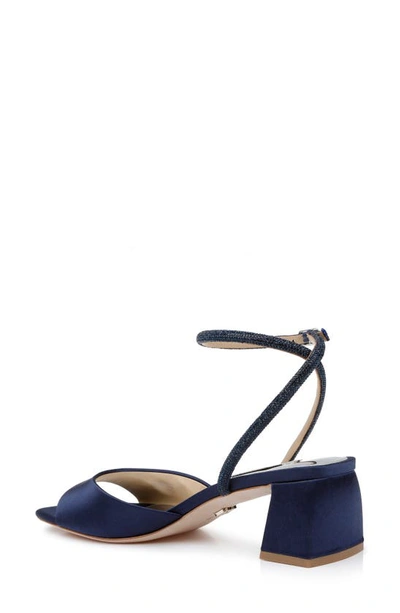 Shop Badgley Mischka Collection Infinity Ankle Strap Sandal In Midnight