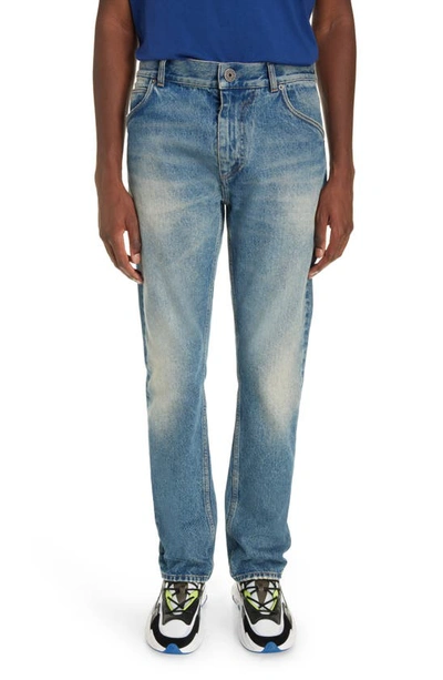 Shop Balmain Regular Fit Jeans In 6ff Blue
