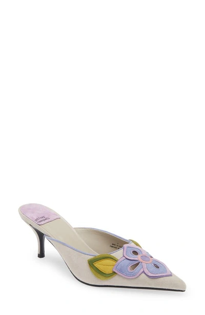 Shop Jeffrey Campbell Franny Pointed Toe Mule In Light Grey Blue