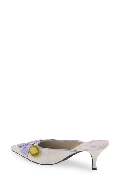 Shop Jeffrey Campbell Franny Pointed Toe Mule In Light Grey Blue