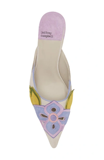 Shop Jeffrey Campbell Franny Pointed Toe Mule In Light Grey Blue