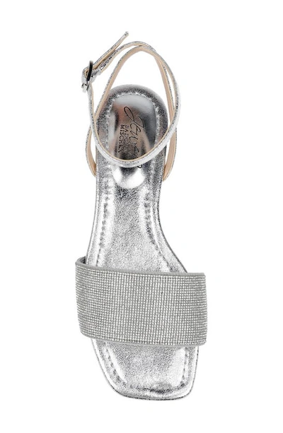 Shop Jewel Badgley Mischka Hadley Ankle Strap Sandal In Silver