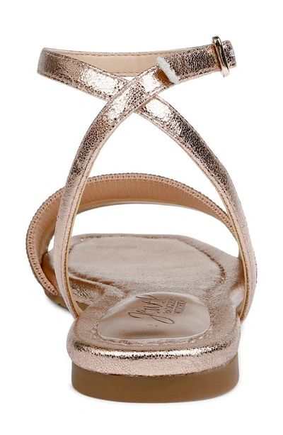 Shop Jewel Badgley Mischka Hadley Ankle Strap Sandal In Rose Gold