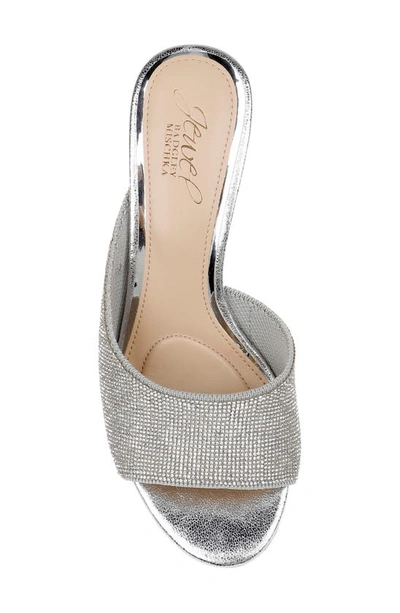 Shop Jewel Badgley Mischka Haya Slide Sandal In Silver