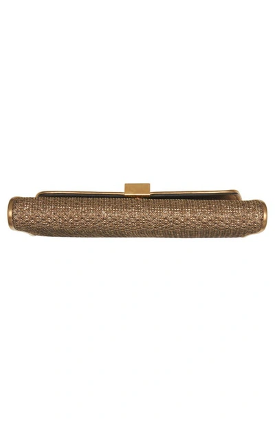 Tom Ford Nobile Metallic Textured Chain Shoulder Bag In Dark Gold