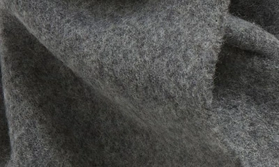 Shop Acne Studios Canada Wool Fringe Scarf In Grey Melange