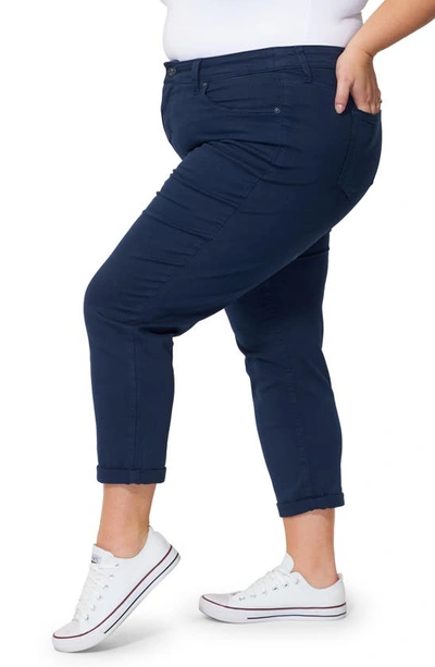 Slink Jeans High Waist Ankle Boyfriend Jeans In Blue Night