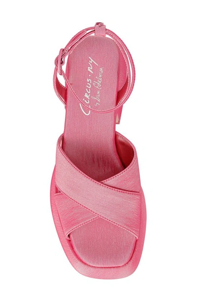 Shop Circus Ny By Sam Edelman Isadora Platform Ankle Strap Sandal In Dark Pink Sorbet