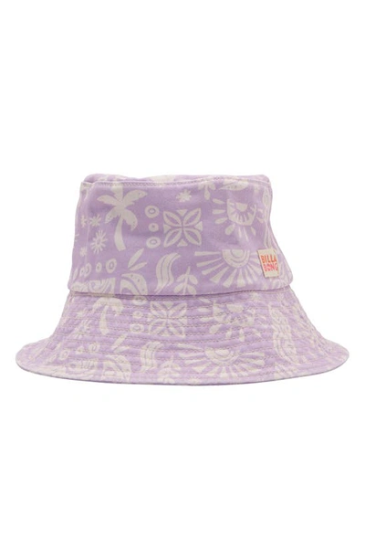 Shop Billabong Kids' Bucket List Daisy Print Hat In Peaceful Lilac
