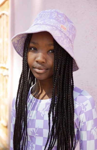 Shop Billabong Kids' Bucket List Daisy Print Hat In Peaceful Lilac