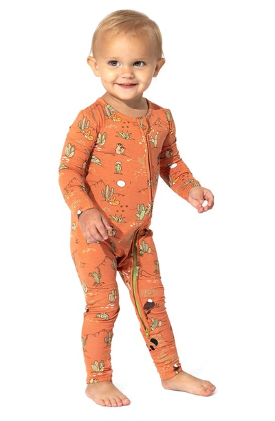 Bellabu Bear Baby's & Little Kid's Desert Graphic Coverall In Orange