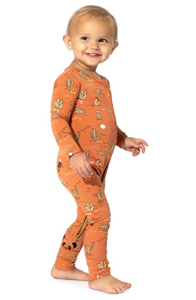 Bellabu Bear Baby's & Little Kid's Desert Graphic Coverall In Orange