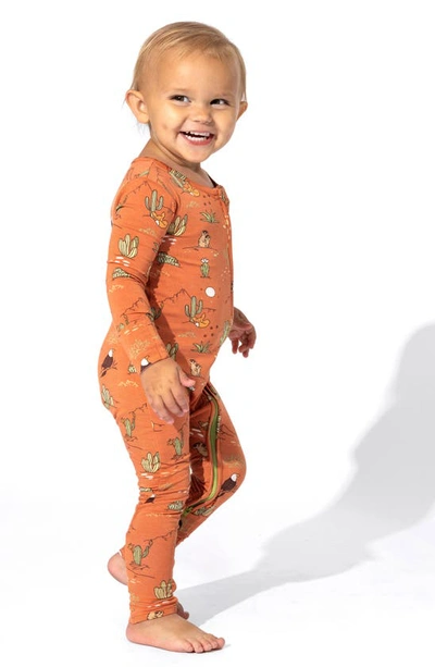Bellabu Bear Baby's & Little Kid's Desert Graphic Coverall In Orange
