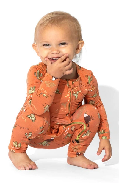 Bellabu Bear Baby's & Little Kid's Desert Graphic Coverall In Orange