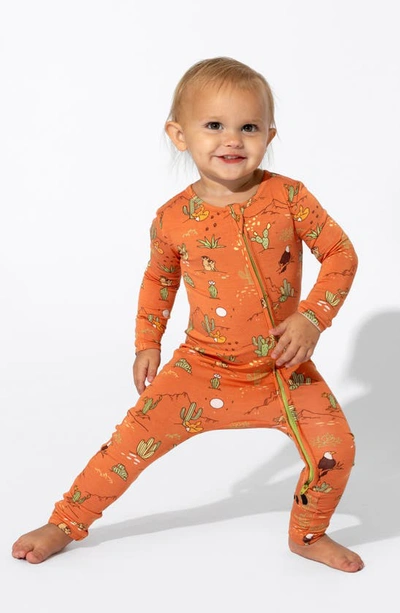 Bellabu Bear Baby's & Little Kid's Desert Graphic Coverall In Orange