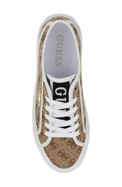 Guess Jelexa Sneaker In Medium Brown