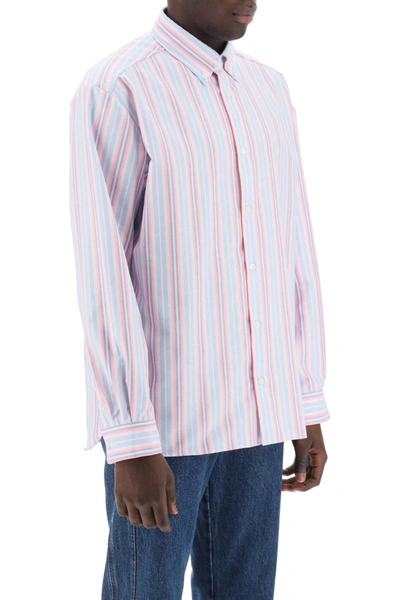 Shop Apc Mathias Striped Oxford Shirt