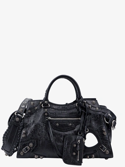 Shop Balenciaga Woman Neo Cagole Woman Black Shoulder Bags