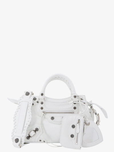 Shop Balenciaga Woman Neo Cagole Xs Woman White Shoulder Bags