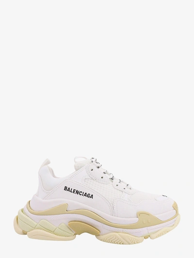 Shop Balenciaga Woman Triple S Woman White Sneakers