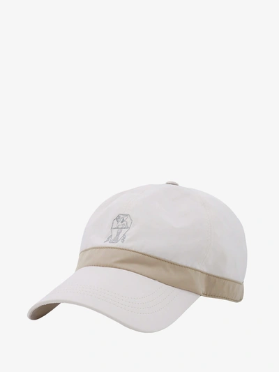 Shop Brunello Cucinelli Man Hat Man White Hats