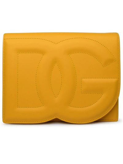 Shop Dolce & Gabbana Woman  Yellow Leather Bag