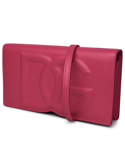 Shop Dolce & Gabbana Woman  Fuchsia Leather Bag In Multicolor