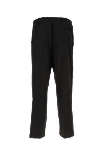 Shop Dries Van Noten Man Black Viscose Blend Pant