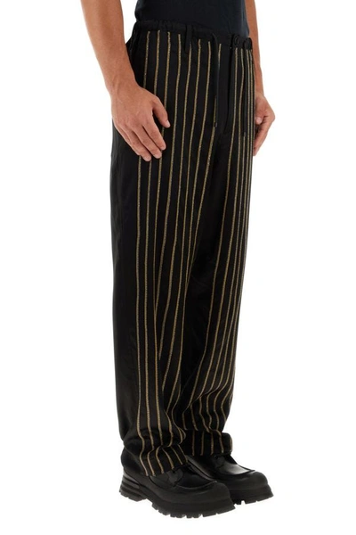 Shop Dries Van Noten Man Black Viscose Blend Pant