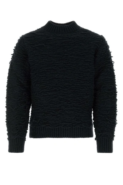 Shop Dries Van Noten Man Black Wool Sweater
